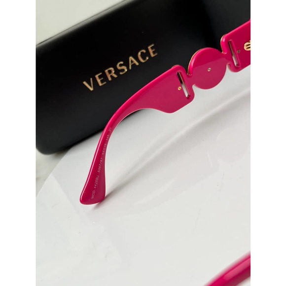 NEW Versace VE4426BU Dark Pink Crystal Logo Sunglasses - Picture 11 of 13